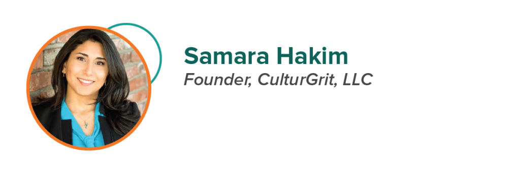 Headshot of Samara Hakim, the founder of CulturGrit, LLC