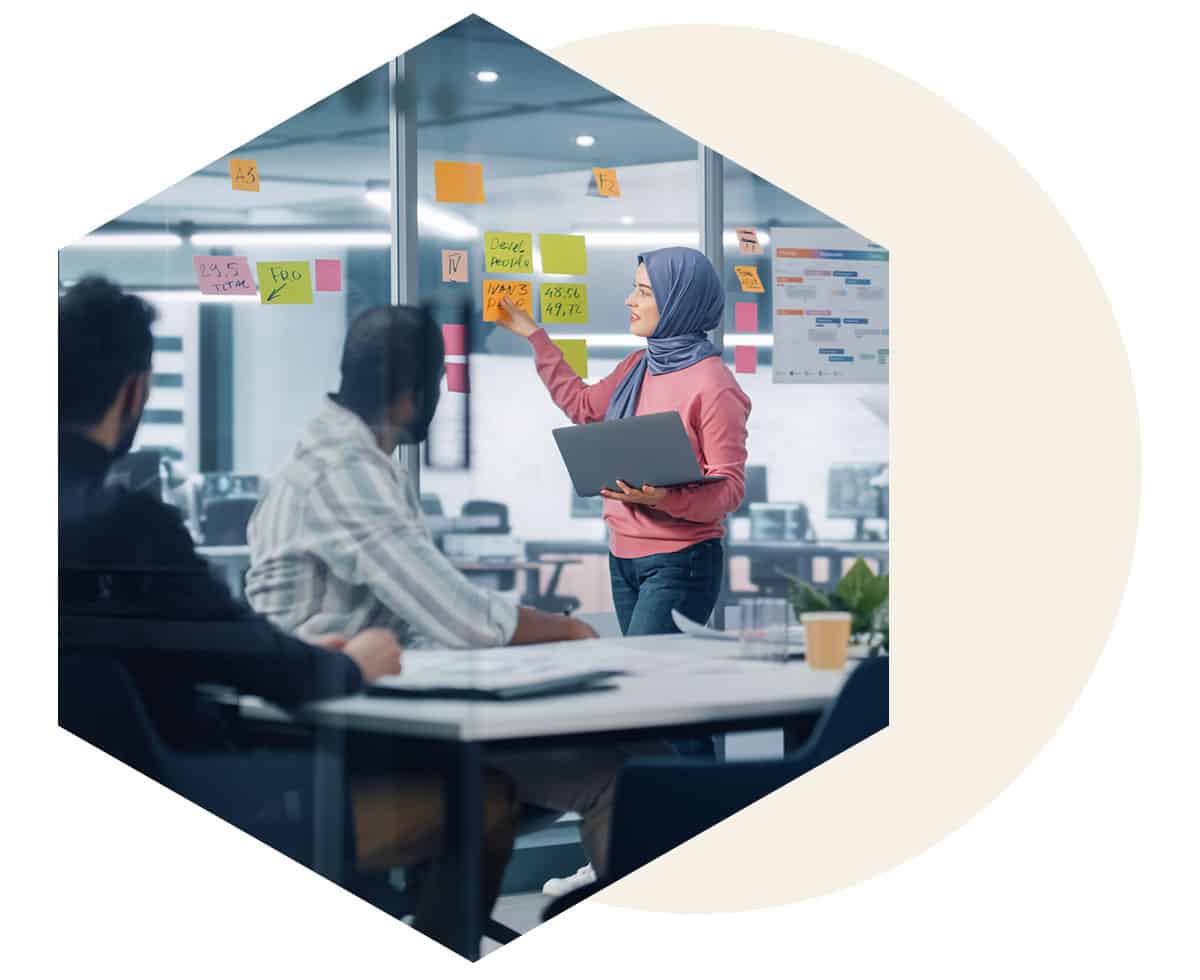 confidence in leading a team meeting