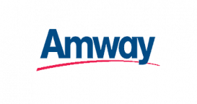 Blue logo with faded 'Answer' wordmark and a pink curved underline beneath it.