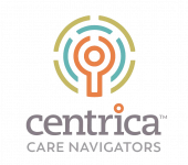Centrica Care Navigators logo: circular emblem in orange, teal and olive above the gray 'centrica' wordmark and 'CARE NAVIGATORS' text.