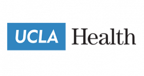 UCLA logo with a blue block containing 'UCLA' on the left and black text on the right on a white background.